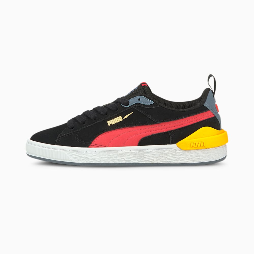 Puma Suede Bloc Youth Boys Sneakers Black/Pink South Africa 9087412-HX