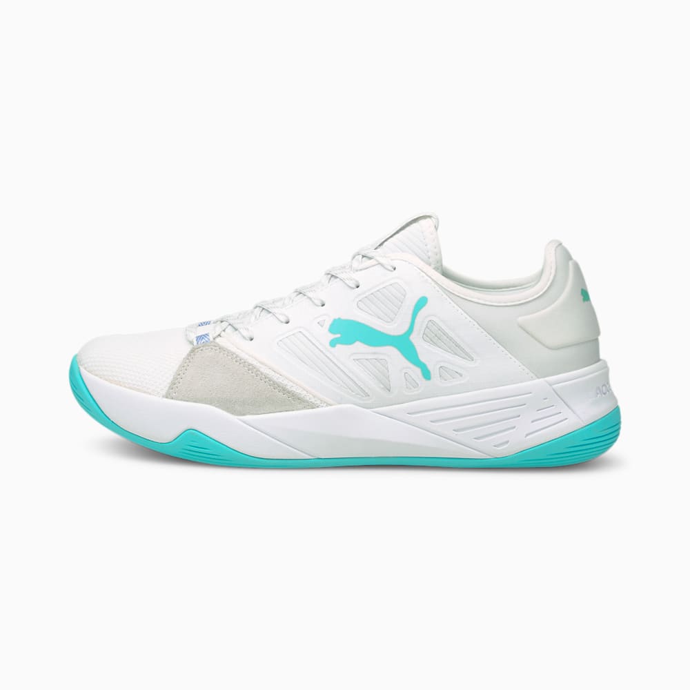 Puma Accelerate Turbo Nitro W+ Womens Handball Shoes White/Light Turquoise/Purple South Africa 04782