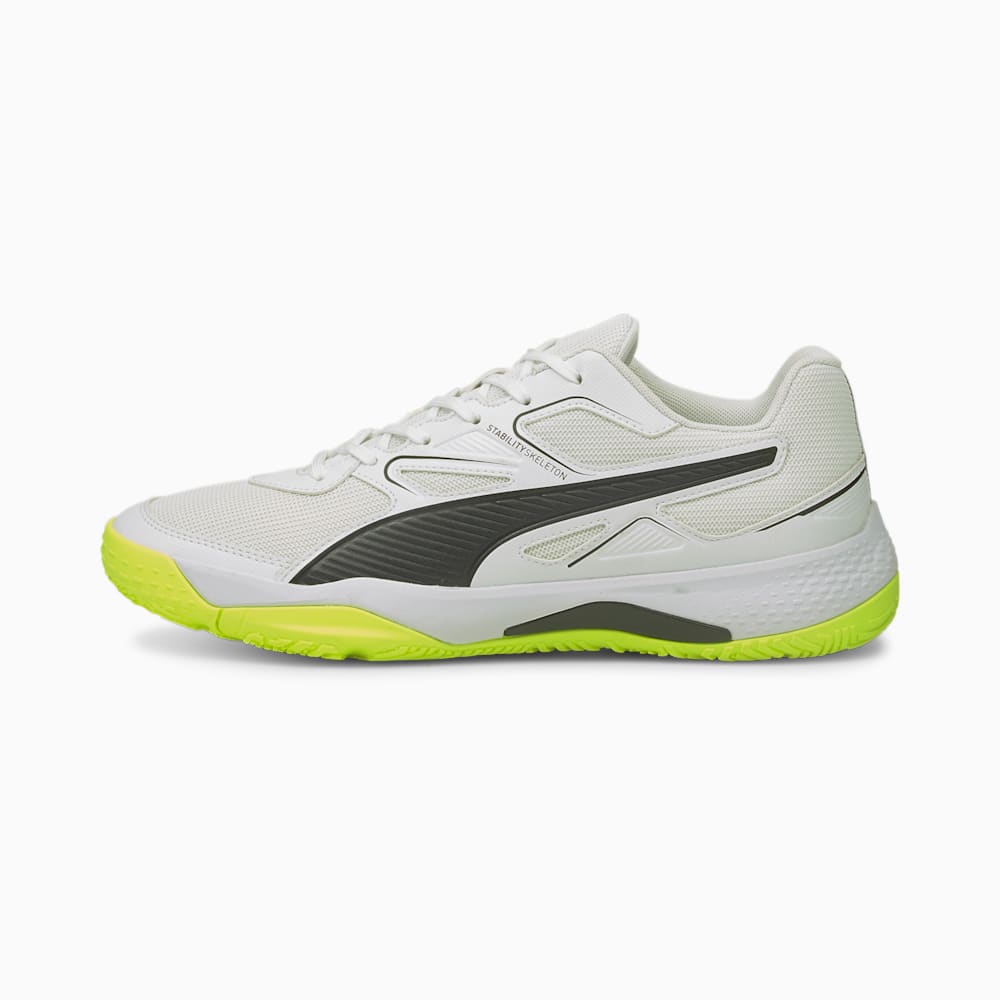 Puma Solarflash Indoor Womens Sports Shoes White/Black/Yellow South Africa 5791286-SK