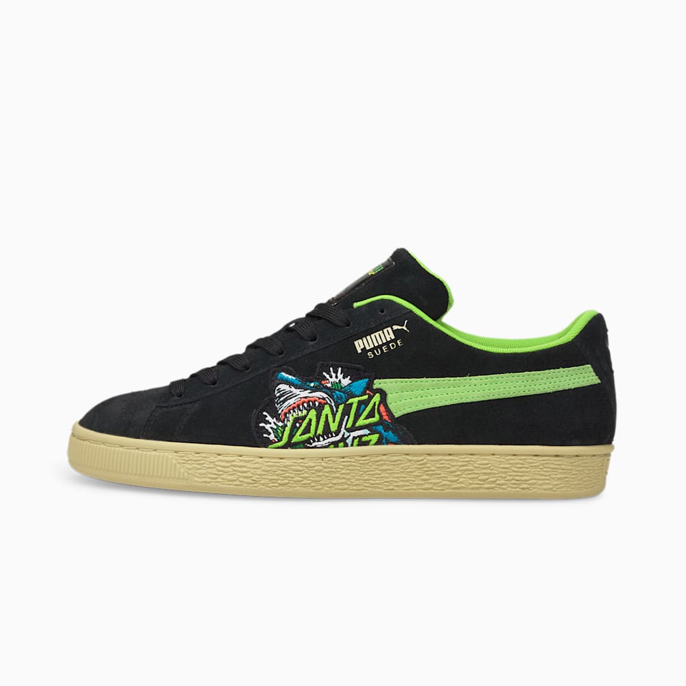 PUMA x SANTA CRUZ Suede Shark Mens Sneakers Black/Green South Africa 8705149-RD