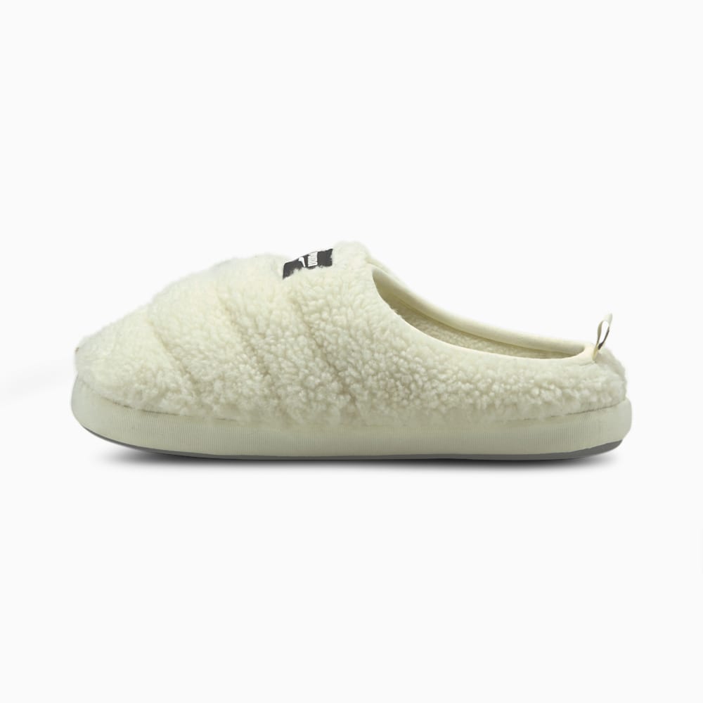 Puma Scuff Sherpa Youth Girls Slippers White/Black South Africa 4712539-RH