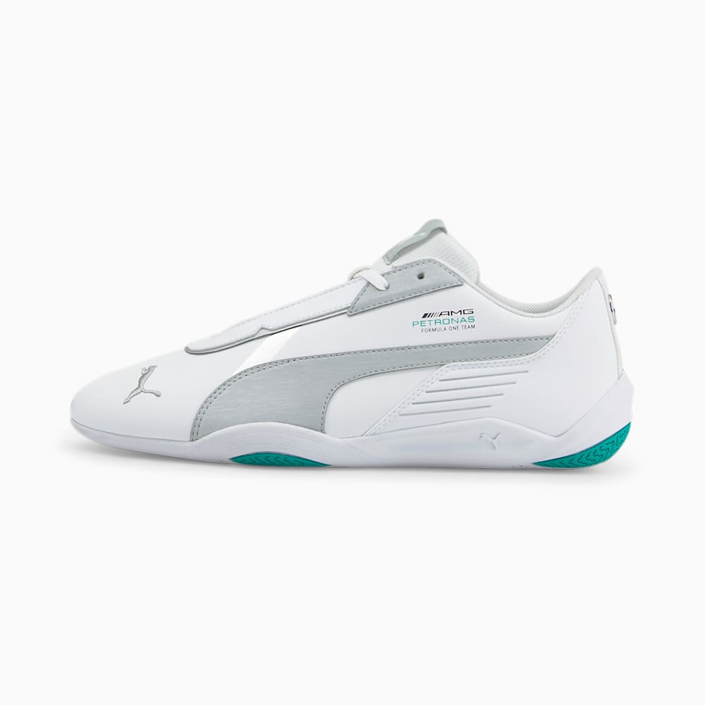 Puma Mercedes F1 R-Cat Machina Womens Motorsport Shoes White/Silver/Green South Africa 7921843-IN