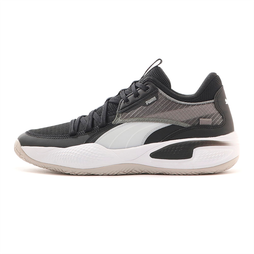 Puma Court Rider Mens Basketball Shoes Black/White South Africa 1235869-XT