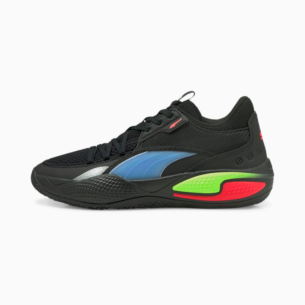 Puma Court Rider Pop Womens Basketball Shoes Black/Blue South Africa 2857041-TE