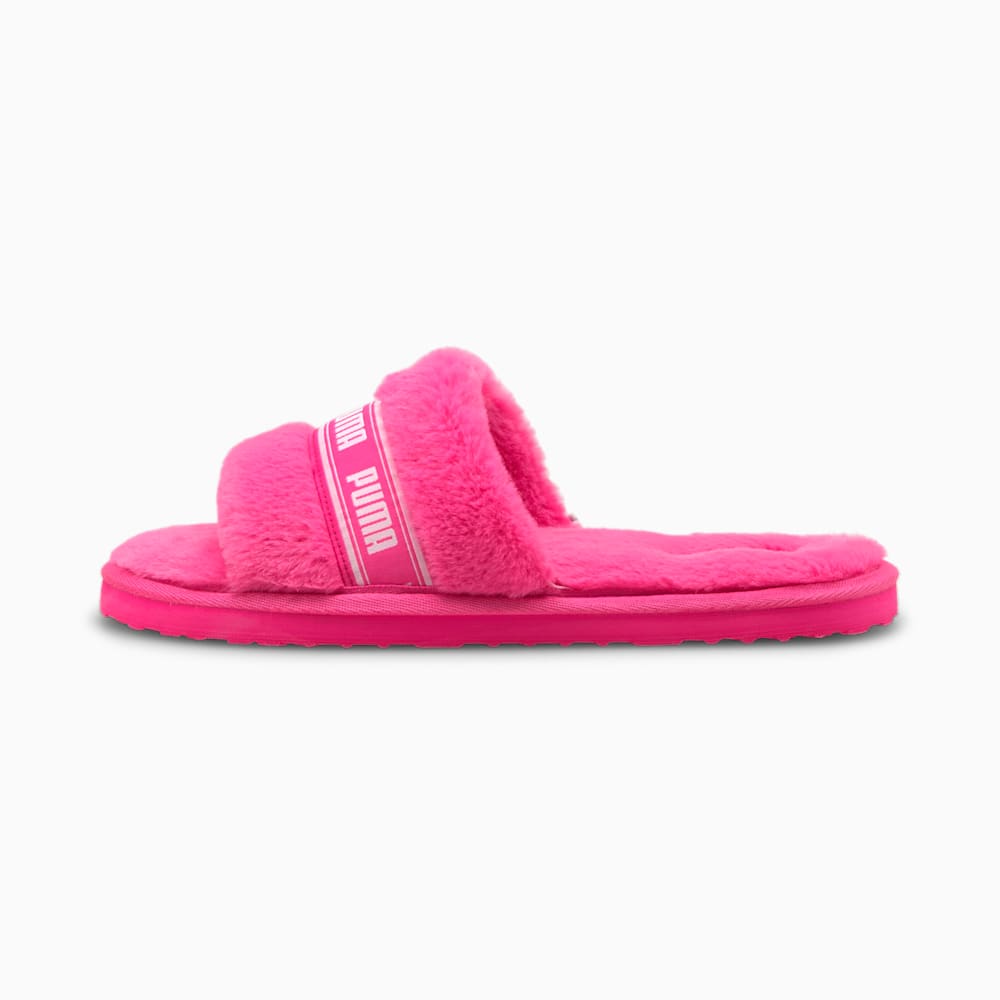 Puma Fluff JR Girls Slides Pink/White South Africa 6802597-IX