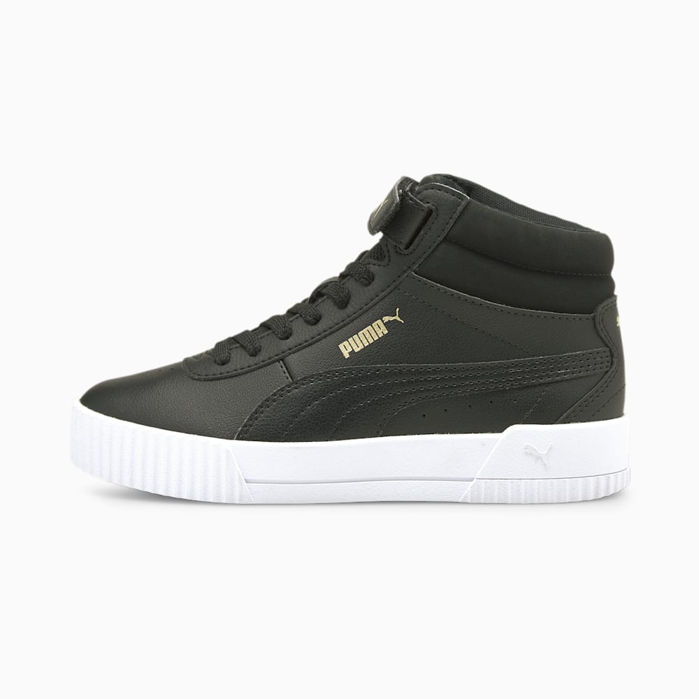 Puma Carina Mid Youth Girls Sneakers Black/Gold South Africa 5024168-FC